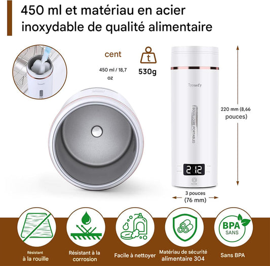 Bouilloire électrique portable (Rechargeable)