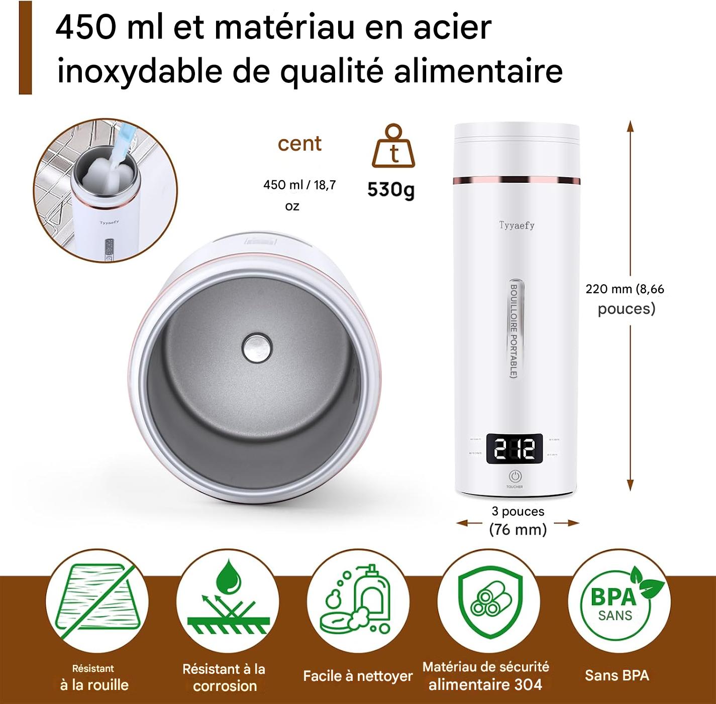 Bouilloire électrique portable (Rechargeable)