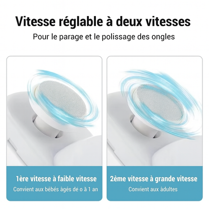 Coupe-ongles électrique, tondeuse à ongles automatique 2 en 1 avec polissage