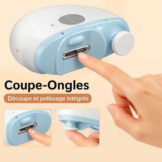 Coupe-ongles électrique, tondeuse à ongles automatique 2 en 1 avec polissage