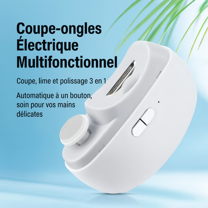 Coupe-ongles électrique, tondeuse à ongles automatique 2 en 1 avec polissage